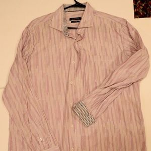 Beautiful Bugatchi Classic Fit Large Long Sleeve Dress Shirt - Purple